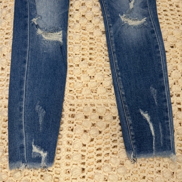 Distressed Blue Women's Jeans - Picture 9 of 11